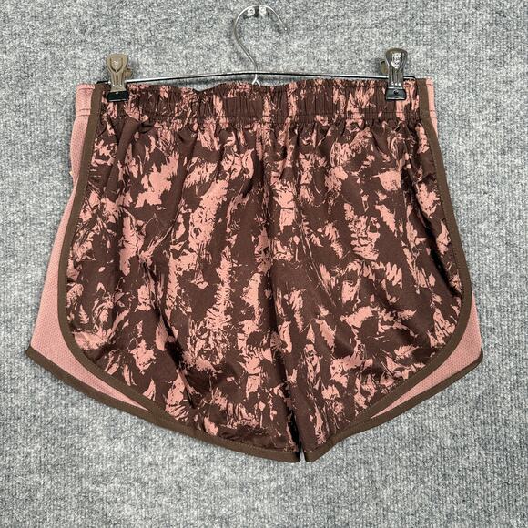 New Nike Size Small Tempo Printed Running Shorts Brown Elastic Waist Activewear - Picture 2 of 8